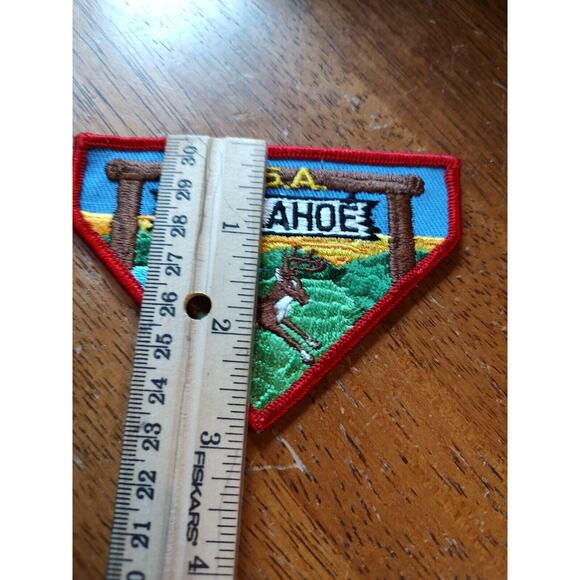 Camp Tuckahoe 1960-70s Red Border Triangle Pocket Patch - Picture 3 of 4